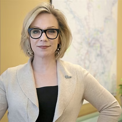 An image of PRT CEO Katharine Kelleman