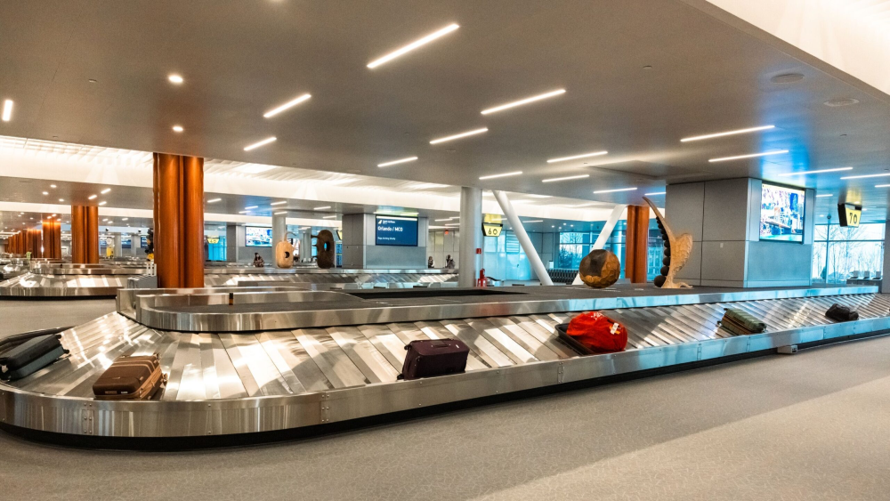 A photo of baggage claim at Pittsburgh International Airport