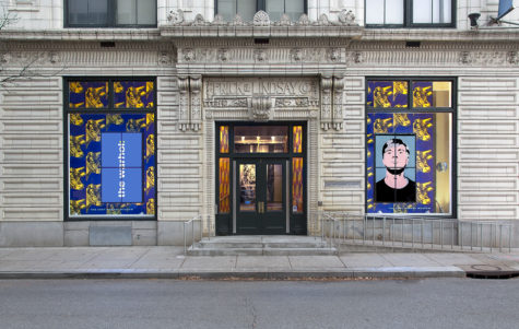 The front doors of the Andy Warhol Museum